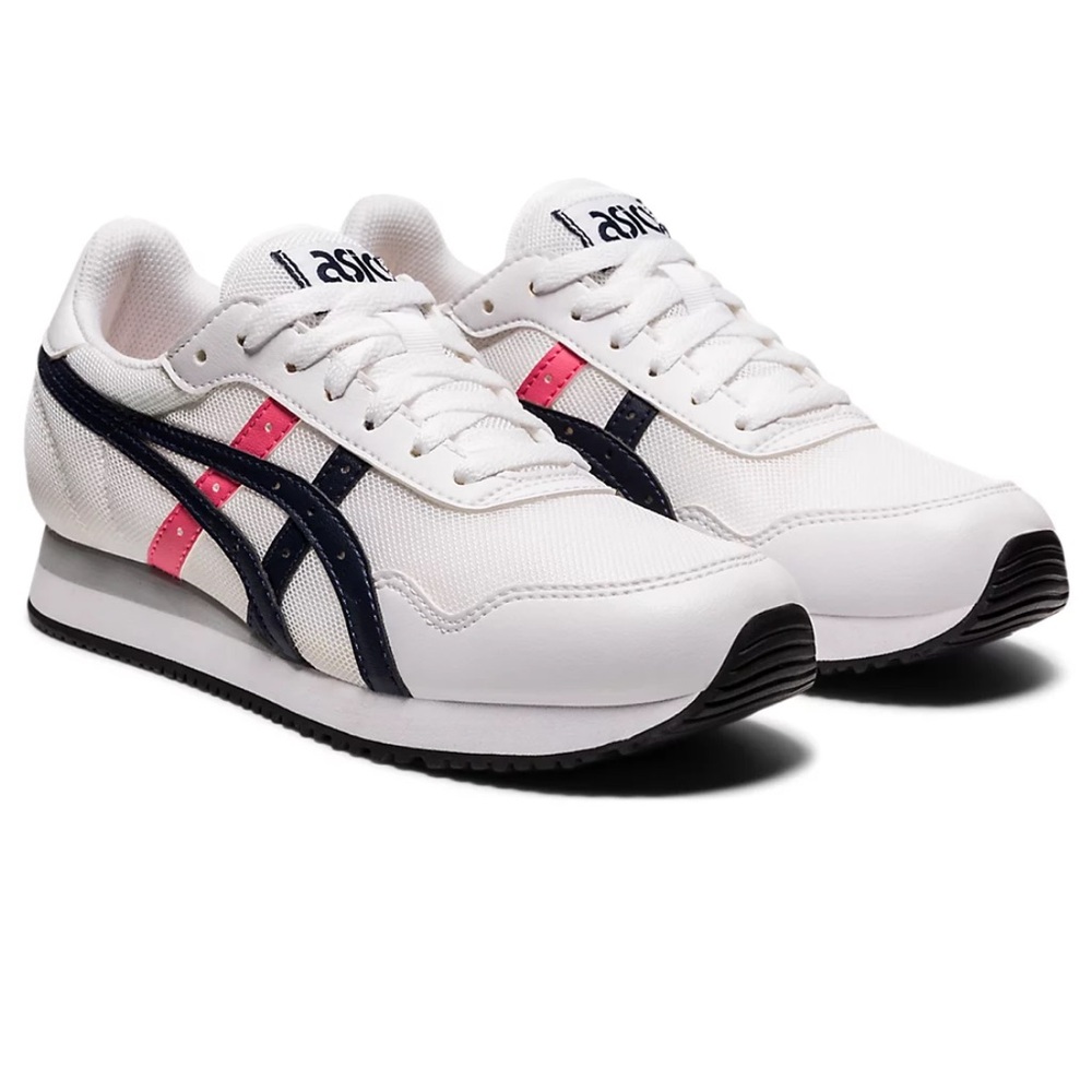 ASICS New Unworn Tiger Runner Tennis Shoes White/Midnight Size 6